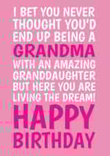 Funny Birthday Card - For Grandma - From Granddaughter created by @Cupsie's Creations