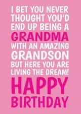 Funny Birthday Card - For Grandma - From Grandson created by @Cupsie's Creations