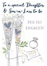 Traditional Engagement Card - For Daughter & Son-In-Law - You Got Engaged! created by Katie Phythian Design