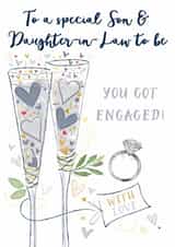Traditional Engagement Card - For Son & Daughter-In-Law - You Got Engaged! created by Katie Phythian Design