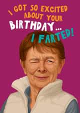 Funny Birthday Card - Celia Imrie - The Traitors created by Artsy Gift Co
