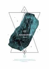 Calm & Radiant: Celebrate Your March with Aquamarine - birthstone greetings car created by @theoddprint