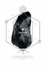 Shine Bright: Celebrate Your April with Diamond - birthstone greetings card created by @theoddprint