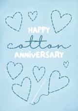 Classic Anniversary Card - 2nd - Cotton created by Sian Moore Illustration