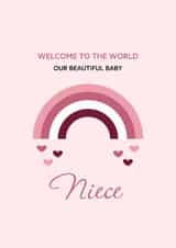 Cute New Baby Niece Card From Us | Welcome To The World Baby Girl created by Digital Waves