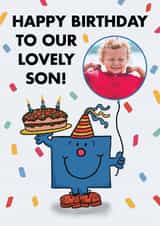 Personalised Birthday Photo Card created by Mr. Men - Cute Birthday Card - Lovely Son - Mr. Men