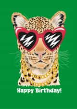 Happy birthday cool leopard created by HANNAH REVELL
