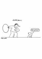 Funny Birthday Card - Jump Boy - Dull Life created by Punch Limited