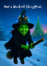 Cute Christmas Card - Elphaba -  Wicked Christmas created by Woody's Design