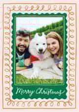 Personalised Christmas Photo Card created by Sabrin Deirani - Classic Christmas Card - Pattern Border