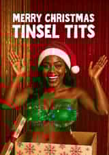 Cheeky Christmas Card - Tinsel Tits created by Woody's Design