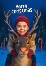 Cute Christmas Card - Rudolph Ride created by Woody's Design