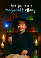 Cute Birthday Card - Magical Witch created by Woody's Design