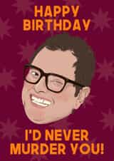 Funny Birthday Card - Alan Carr - The Celebrity Traitors created by The Queer Store