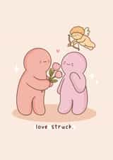 Cute Valentine's Day Card - Love Struck created by Rosalie Perl