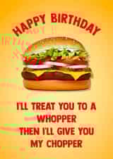 Funny Birthday Card - Whopper created by Poppy & Mabel