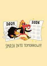 Funny Fire Horse New Year Card – Smash into 2026 with Style! created by Frau Vogel (JL)