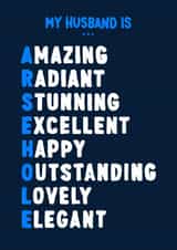 Funny Husband Anniversary Card - Fun Swear Birthday Card created by ZB CREATIVE