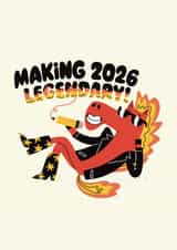Funny Fire Horse Card – Making 2026 Legendary! created by Frau Vogel (JL)