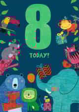 Cute 8th Birthday Card - Animals created by Rocket68