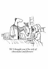 Funny Anniversary/Valentine's Day Card - Sick Of Chocolates And Flowers created by Punch Limited