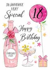 Traditional 18th Birthday Card - For Her - Fabulous Fizz created by Katie Phythian Design