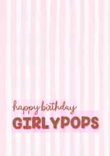 Cute Pink Birthday Card - For Her - Girlypops created by Jessie Siggers