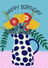 This vibrant card is suitable for many recipients especially mum, sister or gran created by Sharonflemingart
