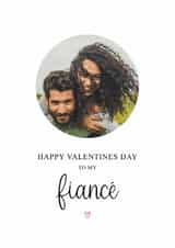 Personalised Valentines Day Photo Card created by Kalm Lettering - Classic Valentine's Day Card - For Fiancé