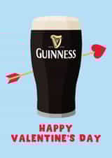 Fun Valentine's Day Card - Guinness Love Arrow - For Him created by Pink Peach Cards
