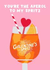 Cute Valentine's Day Card - You’re the Aperol to My Spritz - Galentine's Day created by Pink Peach Cards