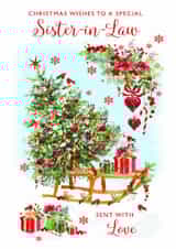 Traditional Christmas Card - For Sister-In-Law - Decorated Tree created by Nigel Quiney