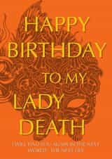 Fun Birthday Card - ACOTAR - To My Lady Death created by Serenity Emily