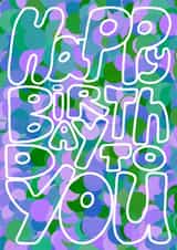 A funny minimalist birthday card with a letter and balls. created by Alenkeit 