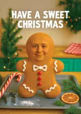 Funny Christmas Card - Gingerbread Biscuit - Sweet Christmas created by Woody's Design