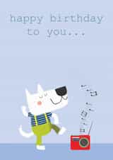 Cute Birthday Card - For Him - Dog Dancing created by Kali Stileman