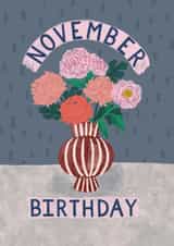 Pretty Birthday Card - For Her - November Birth Flowers created by Jessie Maeve Studio