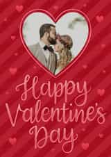 Personalised Valentines Day Photo Card created by Alice Griffiths Illustration - Classic Valentines Photo Card - Traditional Hearts