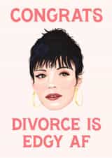 Funny Congratulations Card - Divorce - Lily Allen created by URGHH Card Co.