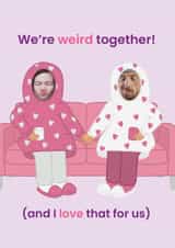 Personalised Valentines Day Photo Card created by @Cupsie's Creations - Weird Love Valentine's Day Card - For Partner - Playful Pastels Range
