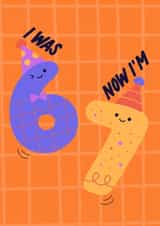 Funny 7th Birthday Card - Six Seven Viral Meme created by The Marmalade Cat