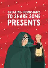 Funny Christmas Card - Alan Carr - Celebrity Traitors - Shake Some Presents created by The Cake Thief