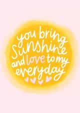 Classic Valentine's Day Card - Sunshine And Love created by Fliss Muir