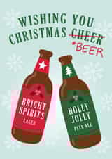 Funny Christmas Card - Wishing You Christmas Beer created by Design Minds Boutique