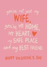 Heartfelt Valentine's Day Card - For Wife - Safe Place created by Sweetlove Press