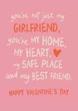 Heartfelt Valentine's Day Card - For Girlfriend - Safe Place created by Sweetlove Press