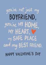 Heartfelt Valentine's Day Card - For Boyfriend - Safe Place created by Sweetlove Press