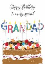 Traditional Birthday Card - For Grandad - Birthday Cake created by Katie Phythian Design