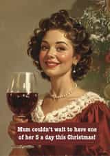 Funny Christmas Card - For Mum - Wine created by Rosie bees craft box
