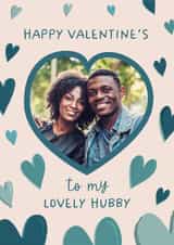 Personalised Valentines Day Photo Card created by The Pattern Press - Classic Valentine's Day Card - For Husband - Lovely Hubby